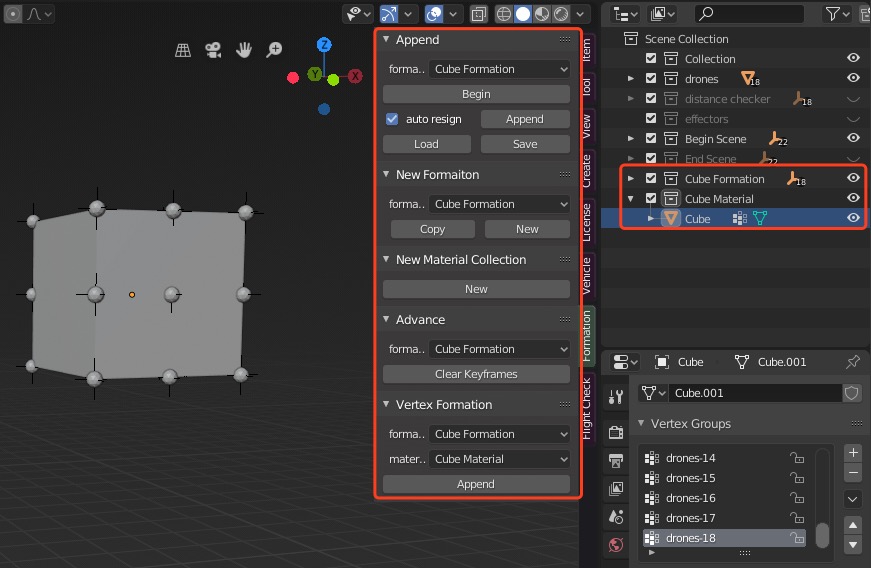 Vimdrones Designer Formation Changing